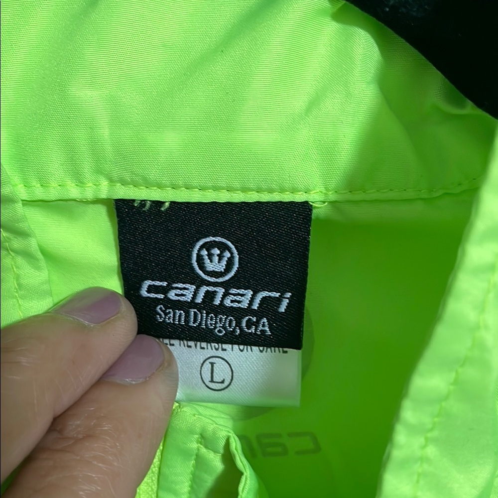 Canari Microlight Shell Neon Yellow Performance Jacket - Picture 3 of 6